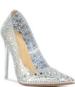 【送料無料】 アザレア ワン レディース ヒール シューズ Garnet Silver Studded Clear Vinyl Dress Pumps Silv...