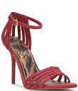 【送料無料】 ジェシカシンプソン レディース サンダル シューズ Nuvire Embossed Caged Dress Sandals Red Muse