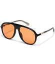 【送料無料】 クエイ レディース サングラス・アイウェア アクセサリー Women's Chart Topper 54mm Aviator Sunglasses Black/Honey(4)