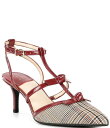 【送料無料】 アレックスマリー レディース ヒール シューズ Ainsley Plaid Print T-Strap Bow Detail Pumps Ivor...