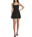 【送料無料】 ビーダーリン レディース ワンピース トップス Sweetheart Neck Tie Front Corset Inspired Drop Waist A-Line Dress Black