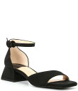 【送料無料】 アレックスマリー レディース ヒール シューズ Belami Nubuck Suede Square Toe Dress Sandals Blac...