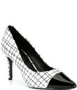 【送料無料】 カール ラガーフェルド レディース ヒール シューズ Rialta Boucle Tweed Cap Toe Pumps White/Black