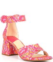 【送料無料】 アレックスマリー レディース ヒール シューズ Adeline Printed Bow Block Heel Sandals Pink/Multi