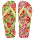 【送料無料】 ハワイアナス レディース サンダル シューズ x FARM Rio Women's Neon Flowers Flip Flops Matcha Green