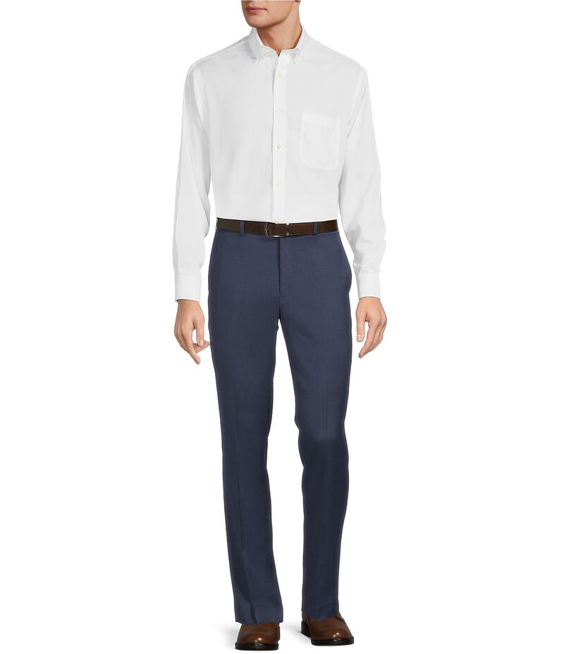 【送料無料】 ラウンドトゥリーアンドヨーク メンズ カジュアルパンツ ボトムス TravelSmart Luxury Gabardine Ultimate Comfort Straight Fit Non-Iron Flat Front Dress Pants Blue Heather