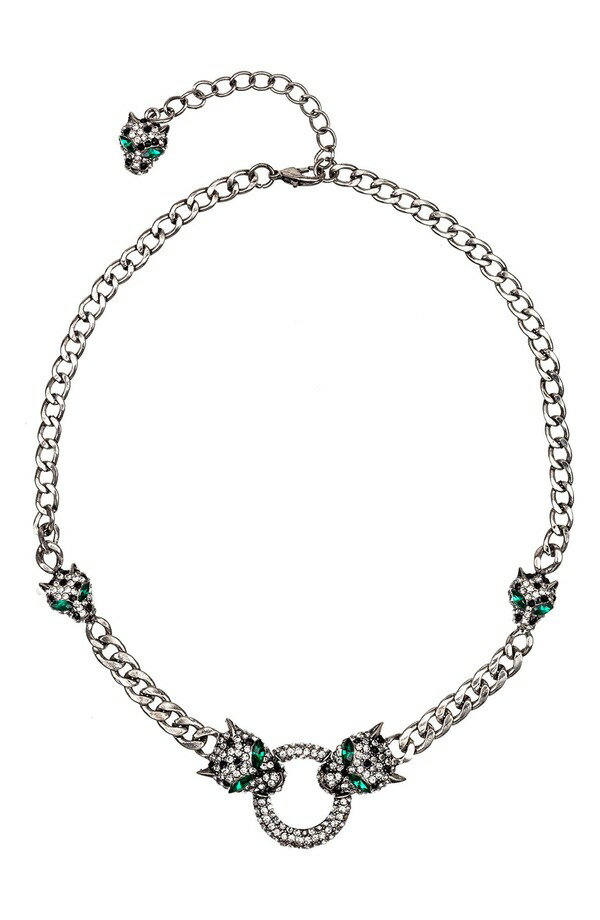 アイキャンデー レディース ネックレス・チョーカー・ペンダントトップ アクセサリー Luxe Collection Ocelot Crystal Necklace SILVER