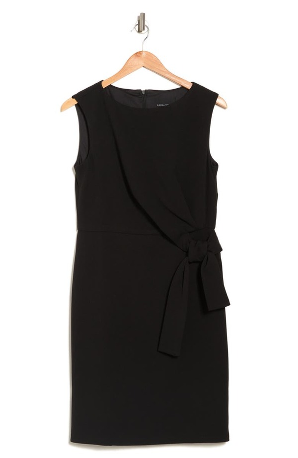 ドナモーガン レディース ワンピース トップス Sleeveless Tie Waist Minidress BLACK