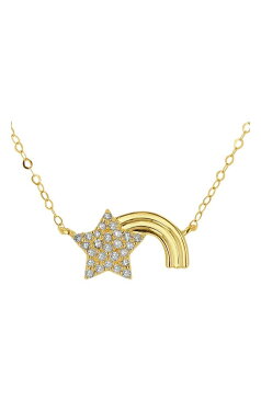 ロンハミ レディース ネックレス・チョーカー・ペンダントトップ アクセサリー 14K Yellow Gold Pave Diamond Shooting Star Pendant Necklace - 0.14 ctw YELLOW GOLD/ DIAMOND