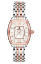 ミッシェル レディース ブレスレット・バングル・アンクレット アクセサリー Releve Two-Tone Diamond Dial Watch Head & Interchangeable Bracelet, 31mm x 32mm SILVER/ ROSE GOLD