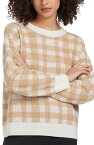 バーブァー レディース ニット・セーター アウター Rosevale Check Sweater HESSIAN CHECK