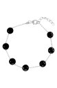 【送料無料】 エフィー レディース ブレスレット・バングル・アンクレット アクセサリー Sterling Silver Onyx Chain Bracelet BLACK