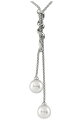 【送料無料】 スプレンデッドパールズ レディース ネックレス・チョーカー・ペンダントトップ アクセサリー Double Dangling Shell Pearl Pendant Necklace NATURAL WHITE