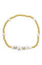 【送料無料】 アドニア レディース ブレスレット・バングル・アンクレット アクセサリー Stretch Pearl 'Mama' Bracelet WHITE