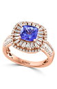 【送料無料】 エフィー レディース リング アクセサリー 14K Rose Gold Diamond Tanzanite Ring - Size 7 - 0.64ct. ROSE GOLD