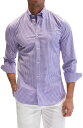 【送料無料】 テーラーバード メンズ シャツ トップス Regular Fit Gingham Stretch Cotton Button-Down Shirt LILAC