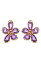 【送料無料】 アイキャンデー レディース ピアス・イヤリング アクセサリー Kobal Flower Drop Earrings PURPLE