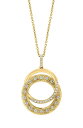 【送料無料】 エフィー レディース ネックレス・チョーカー・ペンダントトップ アクセサリー 14K Yellow Gold Diamond Circle Pendant Necklace - 0.36ct. YELLOW GOLD