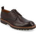 【送料無料】 トーマスアンドバイン メンズ デッキシューズ シューズ Davies Plain Toe Lug Sole Derby BROWN