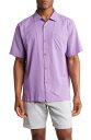 【送料無料】 トッミーバハマ メンズ シャツ トップス Coastal Breeze Silk Blend Button-Up Shirt HYACINTH PURPLE