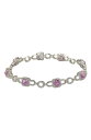 【送料無料】 スージレビアン レディース ブレスレット・バングル・アンクレット アクセサリー Sterling Silver & Pink Sapphire Tennis Bracelet PINK