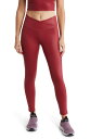 【送料無料】 ゼットバイゼラ レディース レギンス ボトムス High Waist Crossband Shine 7/8 Leggings RED TIBETAN