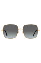 【送料無料】 ジミーチュー レディース サングラス・アイウェア アクセサリー Lilis 58mm Square Sunglasses GOLD/ GREY SHADED BLUE