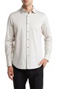 【送料無料】 ブガッチ メンズ シャツ トップス Trim Fit Solid Stretch Cotton Button-Up Shirt SOY