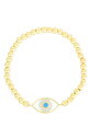 【送料無料】 スフラミラノ レディース ブレスレット バングル アンクレット アクセサリー Sterling Silver CZ Evil Eye Stretch Bracelet YELLOW GOLD