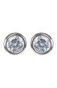 【送料無料】 シージーバイケネスジェイレーン レディース ピアス・イヤリング アクセサリー Bezel Cubic Zirconia Stud Earrings CLEAR/SILVER