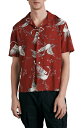 【送料無料】 ラグアンドボーン メンズ シャツ トップス Avery Printed Short Sleeve Button-Up Camp Shirt RED CRANE