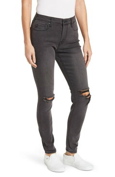 トゥルーレリジョン レディース デニムパンツ ボトムス Jennie Distressed Mid Rise Super Skinny Jeans DARK ASPHALT