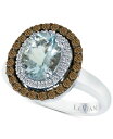 ル ヴァン レディース リング アクセサリー Chocolatier Aquamarine (1-3/8 ct. t.w.) and Diamond (1/2 ct. t.w.) Ring in 14k White Gold Aquamarine