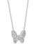 ե ǥ ͥå쥹硼ڥȥȥå ꡼ EFFY Diamond Pavé Butterfly 18 Pendant Necklace (1/10 ct. t.w.) in Sterling Silver Sterling Silver