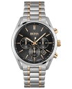 {X Y rv ANZT[ HUGO Men's Chronograph Champion Stainless Steel Bracelet Watch 44mm Silver &Rose Gold