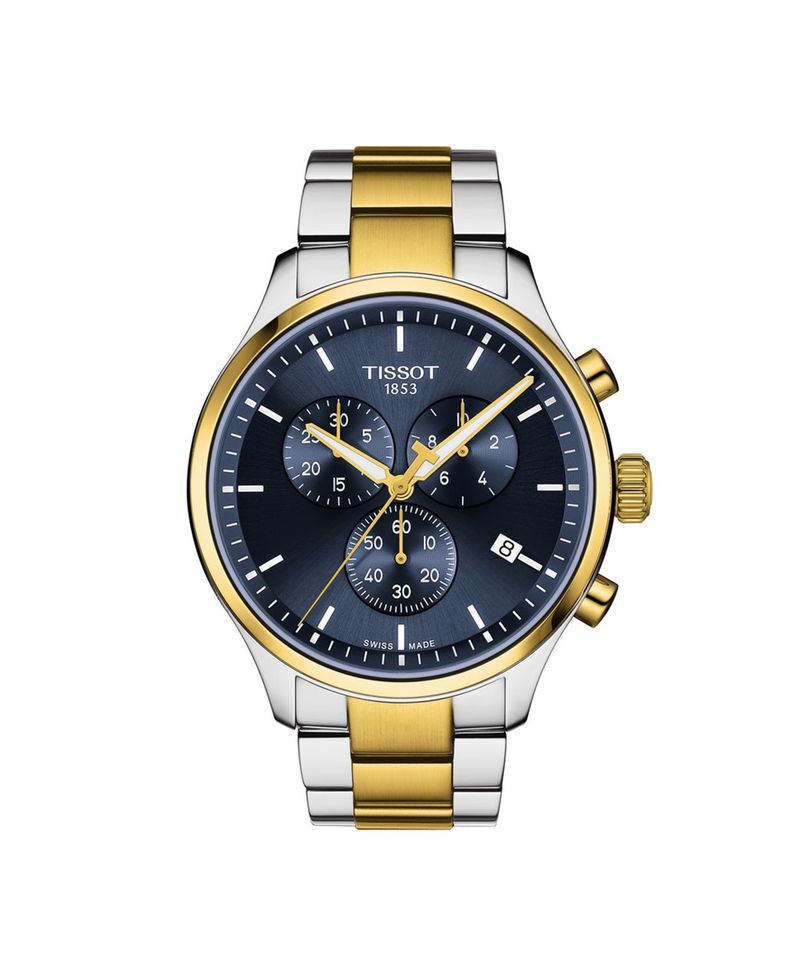 ティソット レディース 腕時計 アクセサリー Men's Swiss Chronograph Chrono XL Classic Two-Tone Stainless Steel Bracelet Watch 45mm Blue