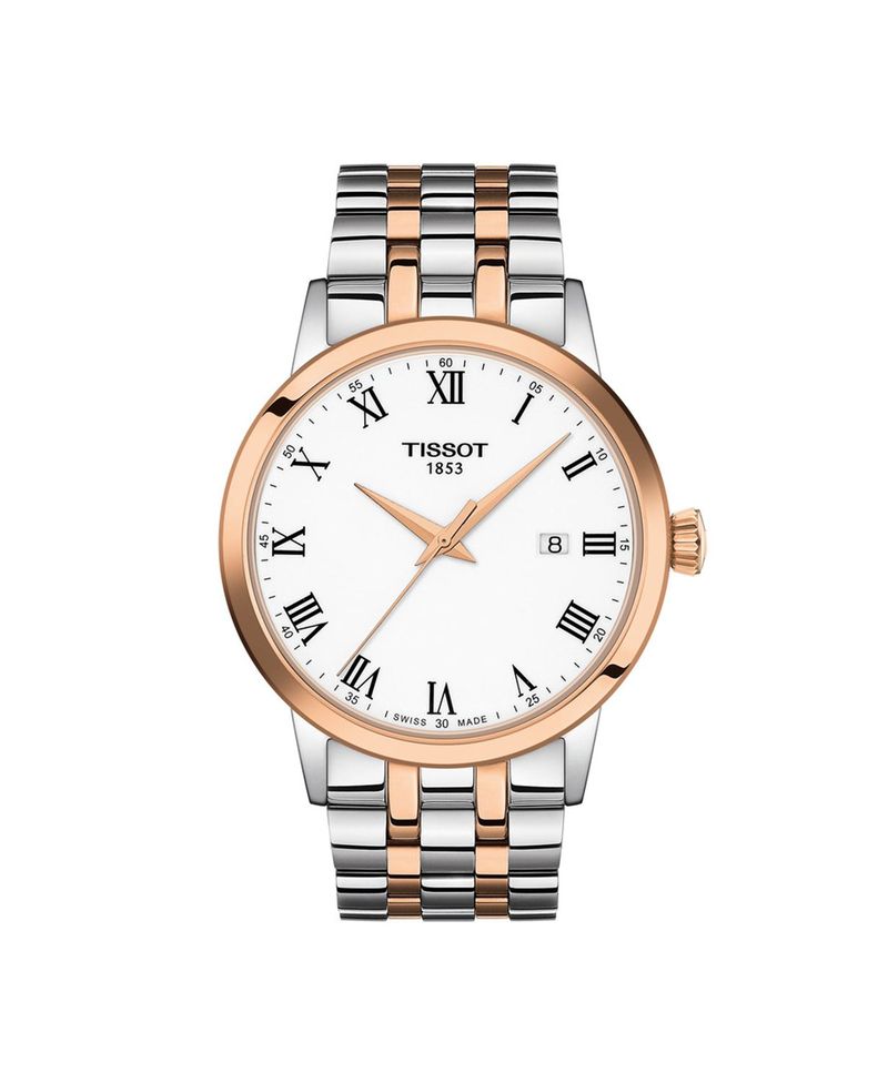 ƥå ǥ ӻ ꡼ Men's Swiss Classic Dream Two-Tone Stainless Steel Bracelet Watch 42mm White