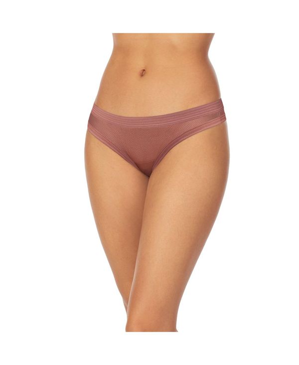 ダナ・キャラン ダナ キャラン ニューヨーク レディース パンツ アンダーウェア Women's Table Tops Sheer Stripe Thong DK8621 Rosewood