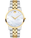 oh fB[X rv ANZT[ Women's Swiss Museum Classic Diamond (1/20 ct. t.w.) Two Tone Stainless Steel Bracelet Watch 33mm Two Tone