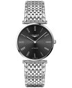 ロンジン レディース 腕時計 アクセサリー Women 039 s Swiss Automatic La Grande Classique de Longines Stainless Steel Bracelet Watch 38mm Black