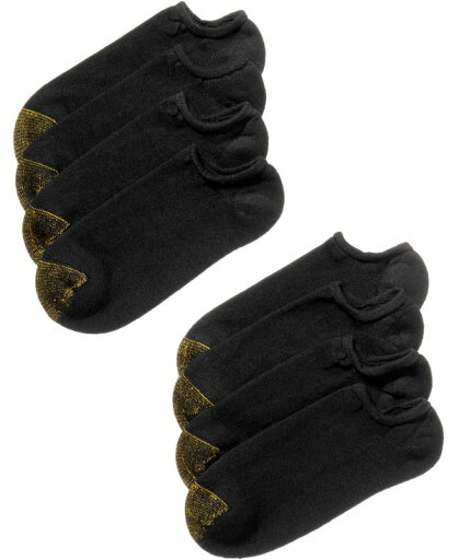 ゴールドトゥ メンズ 靴下 アンダーウェア Men's 8-Pack No-Show Socks Black ゴールドトゥ メンズ 靴下 アンダーウェア Men's 8-Pack No-Show Socks Black