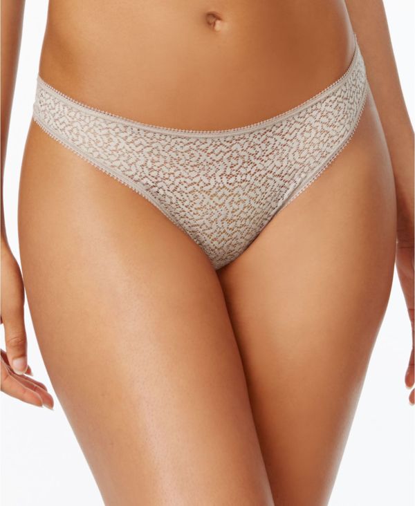 ダナ・キャラン ダナ キャラン ニューヨーク レディース パンツ アンダーウェア Modern Lace Satin-Trim Thong Underwear DK5013 Champagne