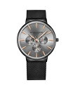 XgD[O Y rv ANZT[ Men's Gray Mesh Stainless Steel Bracelet Watch 39mm Gray