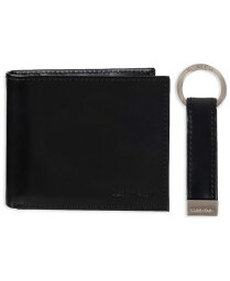 カルバン・クライン 定期入れ（メンズ） カルバンクライン メンズ 財布 アクセサリー Men's RFID Passcase Wallet & Key Fob Set Black