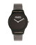  ǥ ӻ ꡼ Unisex Splat Black Leatherette Strap Watch 38mm Black