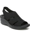 ビジーズ レディース サンダル シューズ Double Up Washable Slingbacks Black Knit Fabric