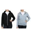 ギャラクシーバイハルビック レディース シャツ トップス Women's Fleece Lined Zip Hoodie Pack of 2 Black Heather Grey