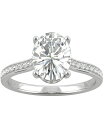 チャールズ アンド コルバード レディース リング アクセサリー Moissanite Oval Engagement Ring (2-1/3 ct. t.w. DEW) in 14k White Gold White Gold