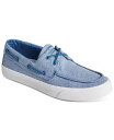 スペリー メンズ デッキシューズ シューズ Men's Bahama II Washed Twill Boat Shoe Blue