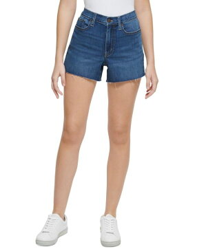 カルバンクライン レディース ハーフパンツ・ショーツ ボトムス High-Rise Cutoff Denim Shorts Mediterranean